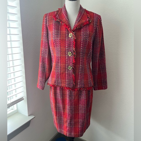 Vintage Santa Fe Tweed Skirt Suit - Picture 1 of 11